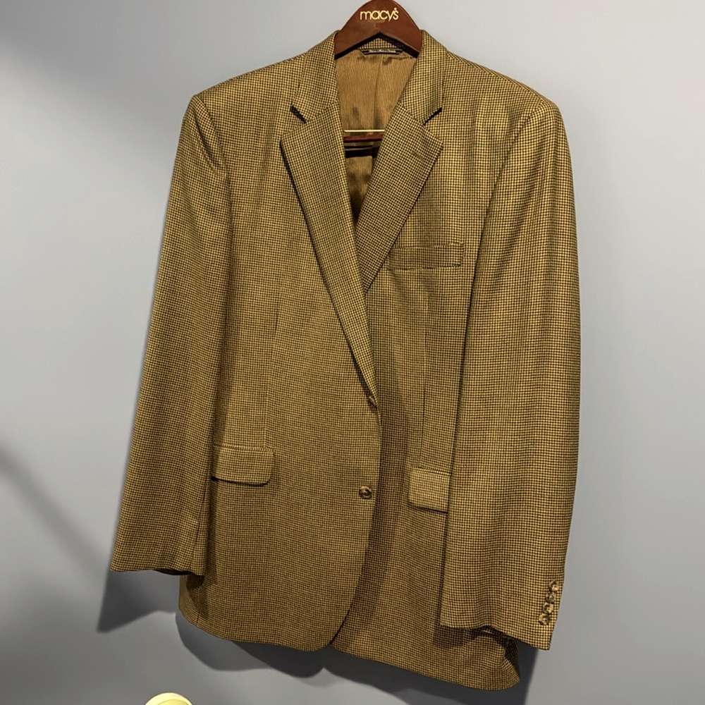 Mark Shale Cashmere Houndstooth Blazer/ Sport Coat -46L
